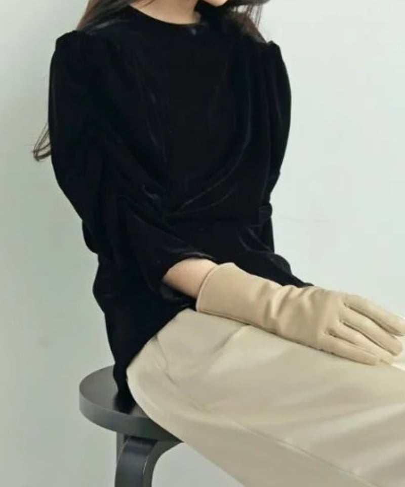 anuke(アンヌーク) Gather Velour Blouse 62420402 6252 anuke(アンヌーク) Gather Velour Blouse 62420402 6252