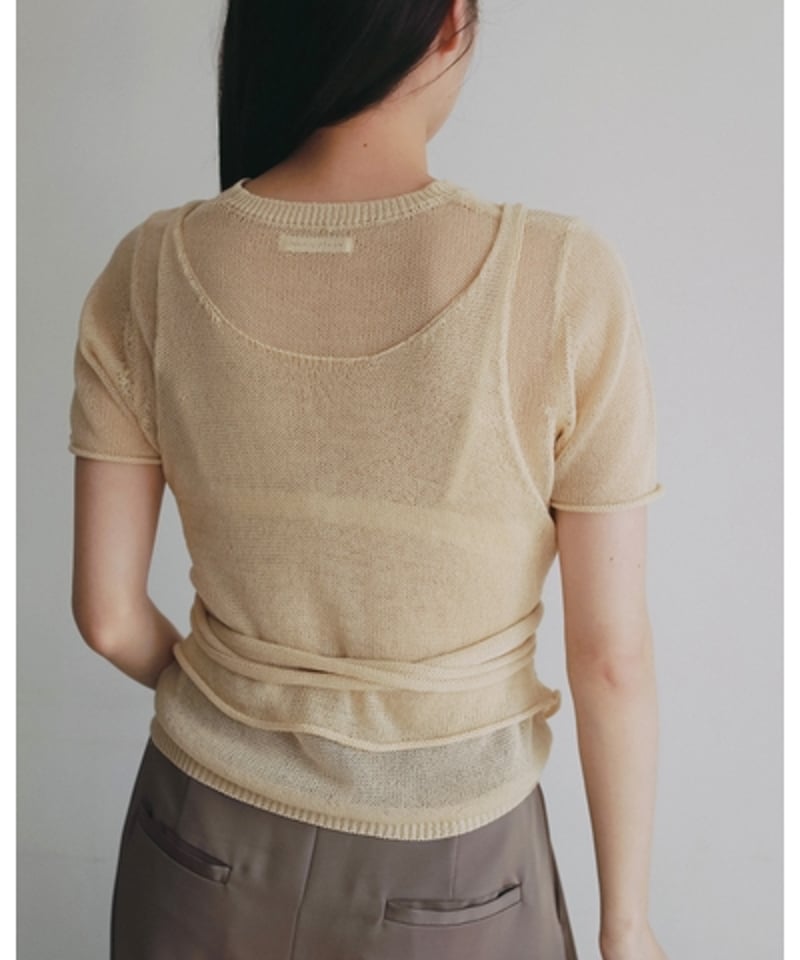 anuke アンヌーク Wrapcami Layered Knit 62620503 | De