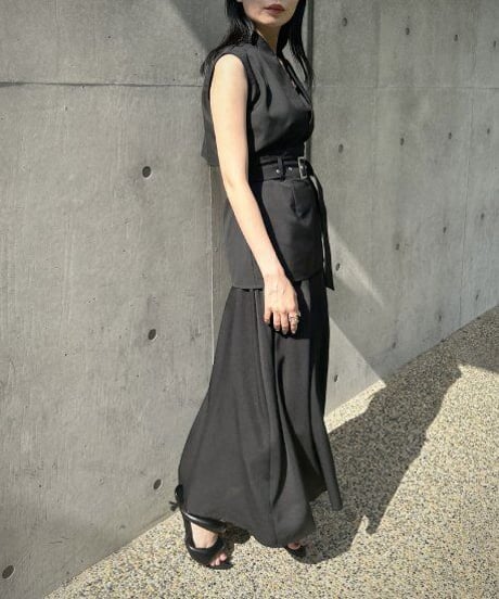 &g'aime　アンジェム　Belted docking sleeveless dress　988-62421