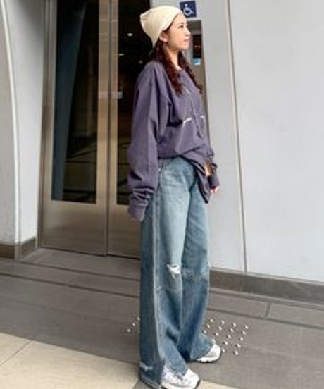 Ungrid (アングリッド) ヴィンテージウォッシュロゴロングスリーブTee 1125127131