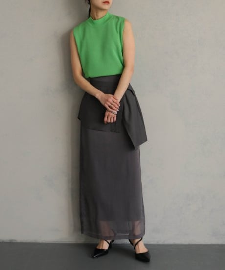 MILANRIB SLEEVELESS KNIT TOPSミラノリブノースリーブトップス 送料無料