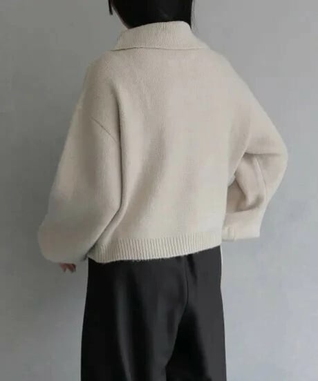 &g'aime アンジェム ポロハーフジップニット　　986-67014