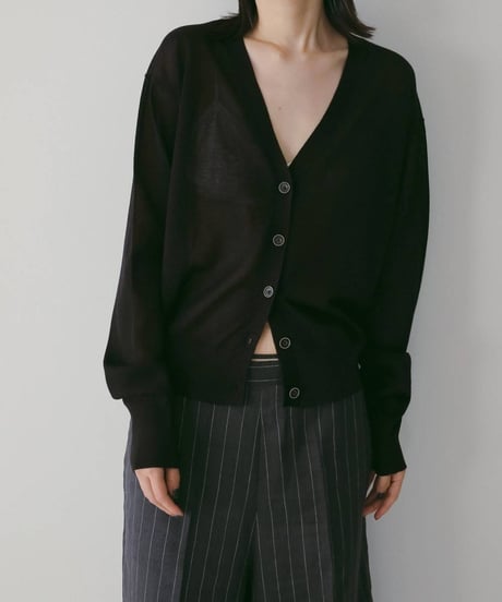 anuke アンヌーク　Highgauge Sheer Cardigan　62610522