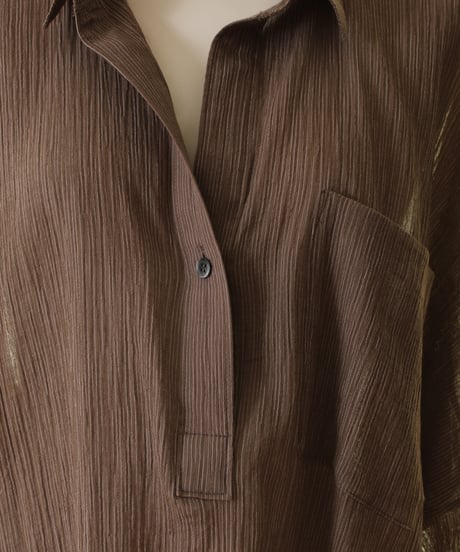 cafune カフネ PASSIONE パシオーネ ROBE　ローブ 楊柳素材ストライプヘンリーネックシャツ　625901　2026NEWARIIVAL