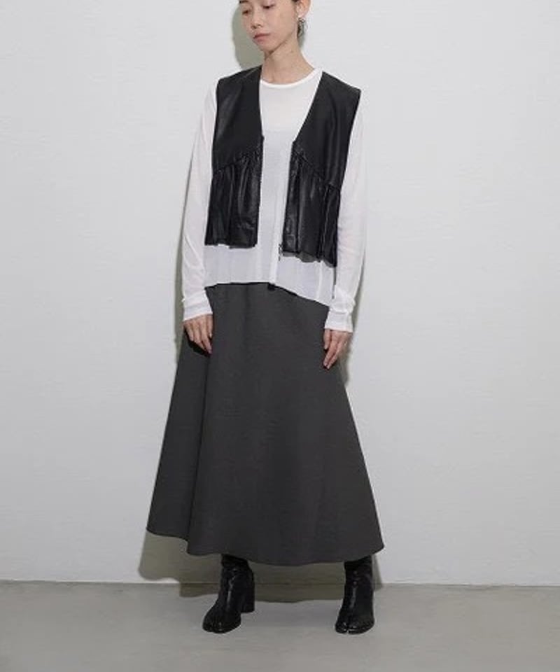 CYAN TOKYO シアン トウキョウ ヴィーガンレザーバルーンギャザー