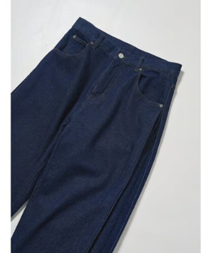 YENN SIDE PLEATED DENIM サイドプリーツ サイズ40 YENN SIDE PLEATED