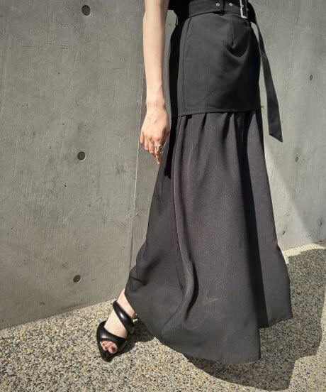 &g'aime　アンジェム　Belted docking sleeveless dress　988-62421
