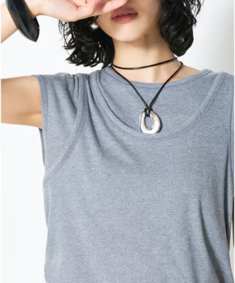 CHIGNON　シニヨン　オーバルTOPネックレス＆ブローチ　0051-080SH