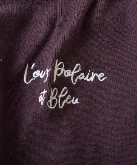 L'ours Polaire et Bleu　ルス ポレ―ルニットバック刺繍ロゴ入りパンツ　ルスポレ　26318090　2026NEWARIIVAL