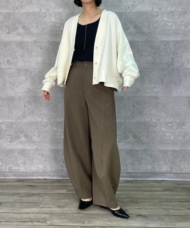 【AnnaKerryアンナケリー】 オーバーサイズバックブラッシングカーディガン Anna Kerry アンナケリー オーバーサイズバックブラッシング