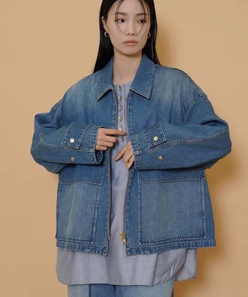 CYAN tokyo デニムジャケット オーバーサイズ notch.｜オーバーサイズデニムジャケット | Rakuten Fashion