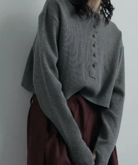anuke (アンヌーク） Waffle Henley Tops 62520628