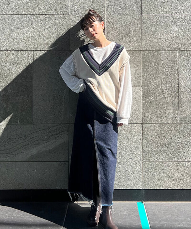 新品未使用CREDONAチルデンニットベスト　クレドナ　秋冬 CREDONA クレドナ チルデンニットベスト | Deargo