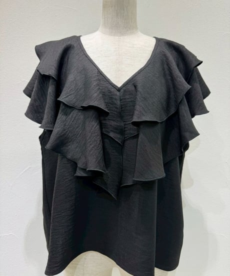 CYAN TOKYO　シアン トウキョウ　レイヤーフリルフレンチTOPS 601481