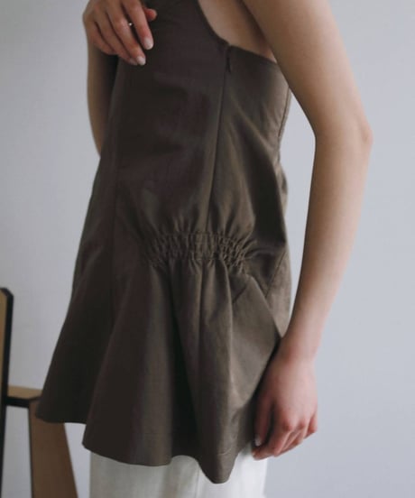 anuke アンヌーク Ribbon Peplum Tops 62610427