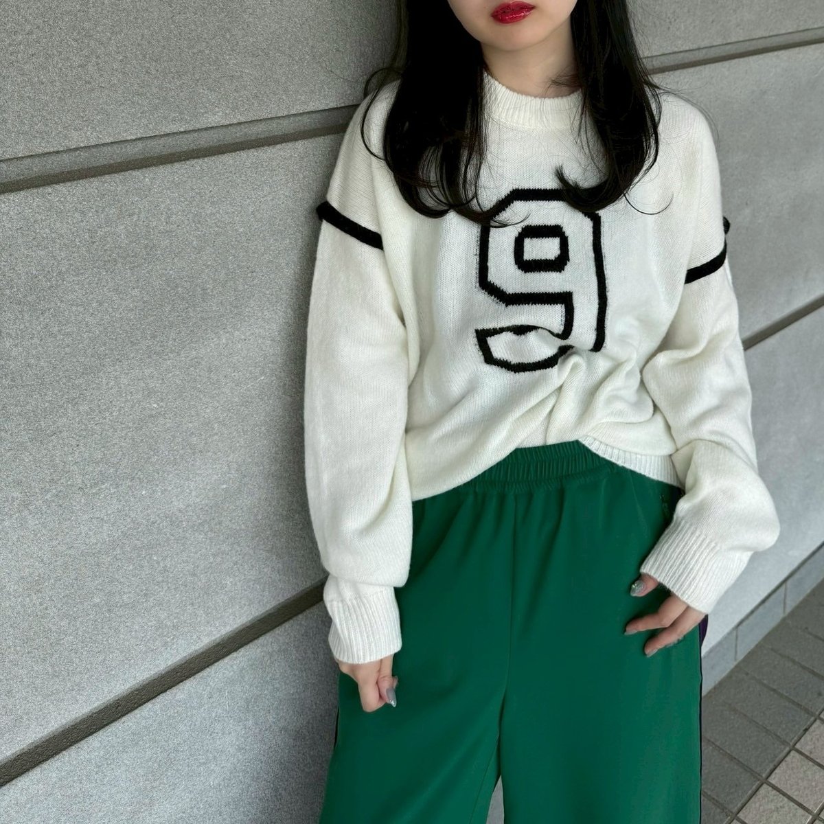 MICALLE MICALLE ミカーレミカーレ NO9ロゴニット ナンバー9 MMG123N