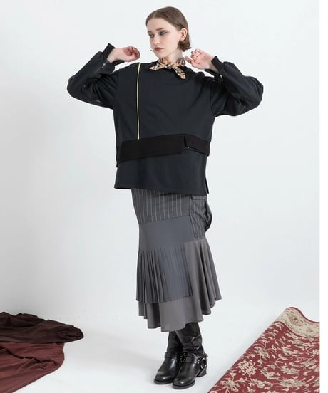 AULA AILA　アウラアイラ　2WAY PIPING PULLOVER 2WAYパイピングプルオーバ　1253-08025　　本州送料無料！
