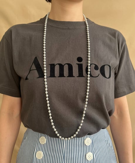 AmicoフロッキーロゴTシャツ51909Y-2