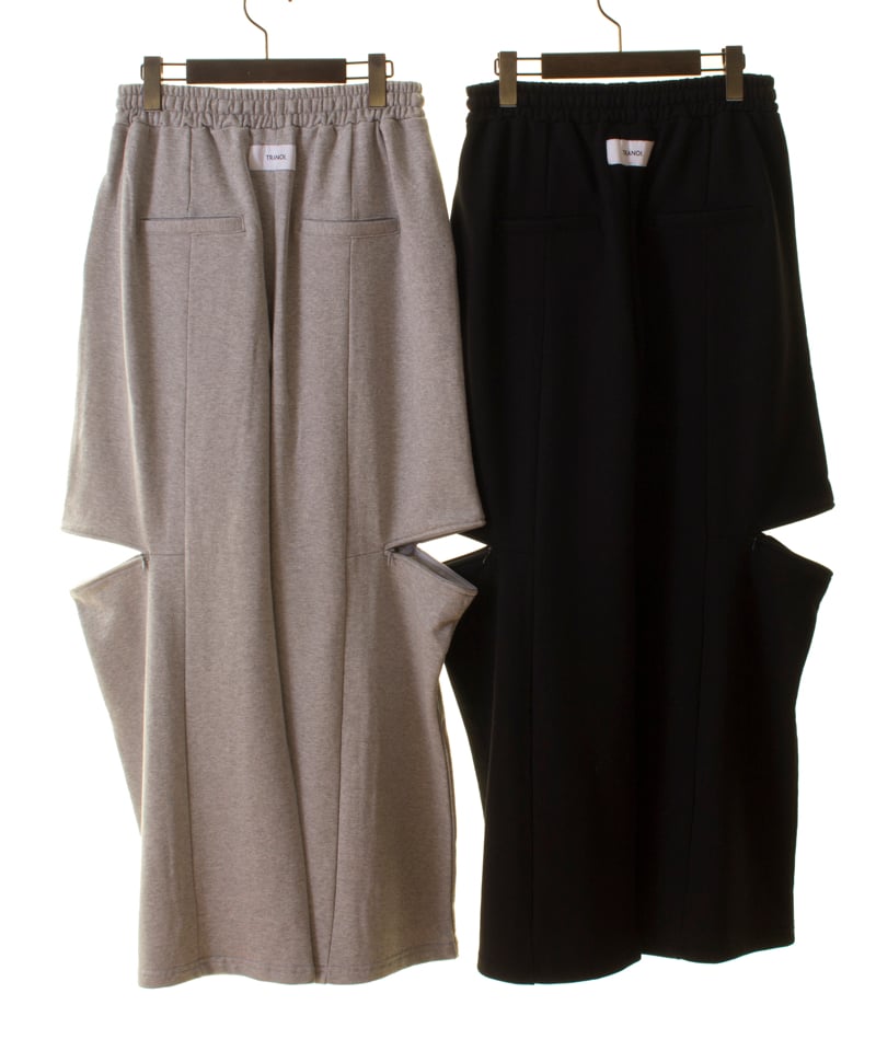 トラノイ TRANOI. 2way slit sweat pants ツーウェイスリット
