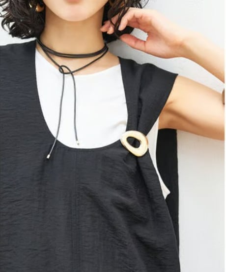 CHIGNON　シニヨン　オーバルTOPネックレス＆ブローチ　0051-080SH