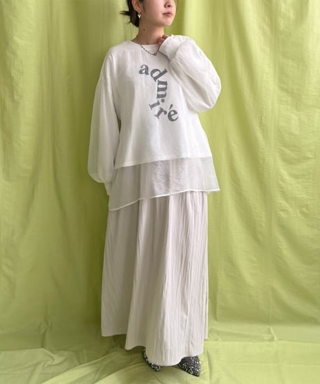 LHELBIE　レルビエ　シアーレイヤードロゴロンT　52066S