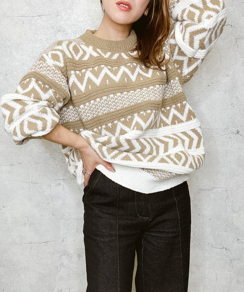 ノルディック柄ニットPO | Deargo