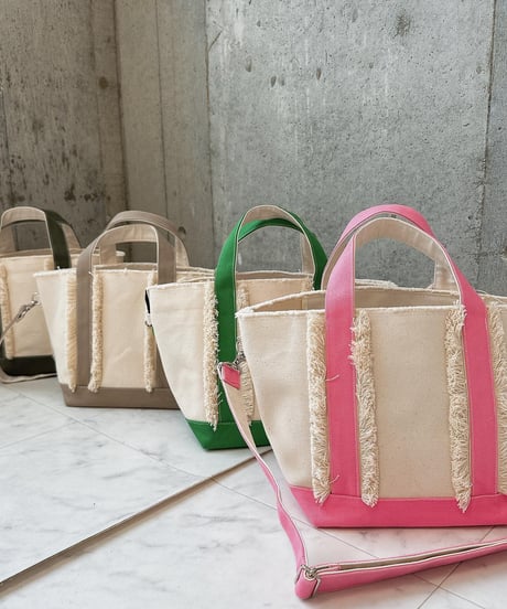 BONBON ボンボン　フリンジキャンバストートバッグ2911-1921