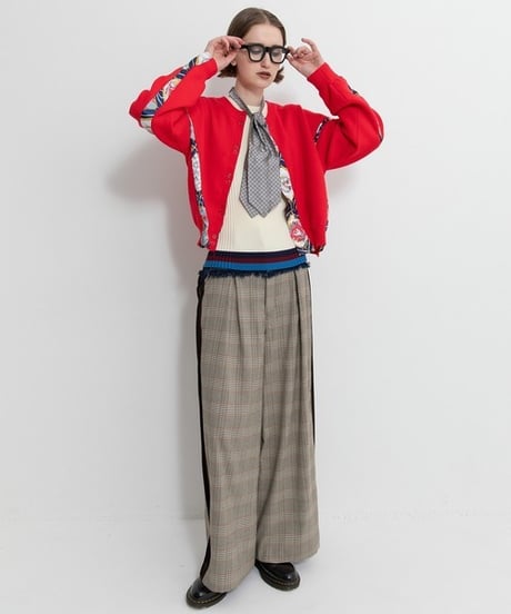 AULA AILA　アウラアイラ　スカーフプリント2WAYニット SCARF PRINT 2WAY KNIT 1253-09029 本州送料無料！