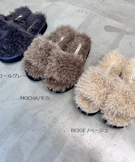 ATELIER BRUGGE アトリエブルージュ　ロングヘアスリッパ　Sサイズ　23ISM96【箱無し発送】