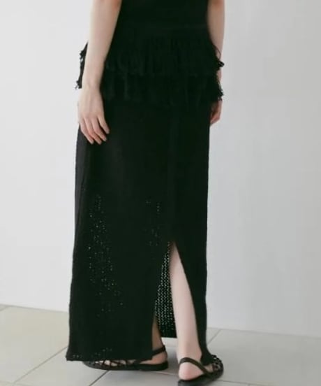 anuke アンヌーク Crochet Knit Skirt 62610804 本州送料無料！3月中旬～4月中旬発送予定
