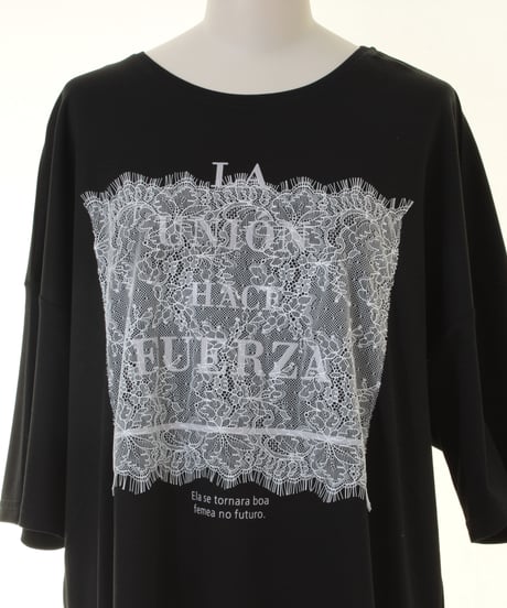 Praia　プライア 5分袖レースプリントTシャツ　LEI2566B (2026NEWARIIVAL)