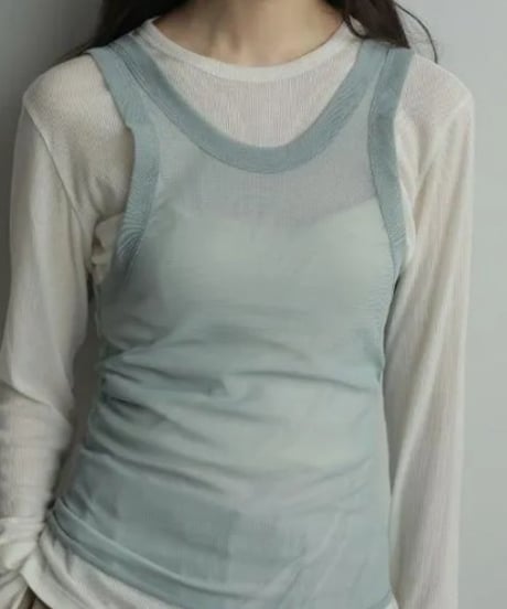 anuke アンヌーク Tulle Tank Top タンクトップ 62520621