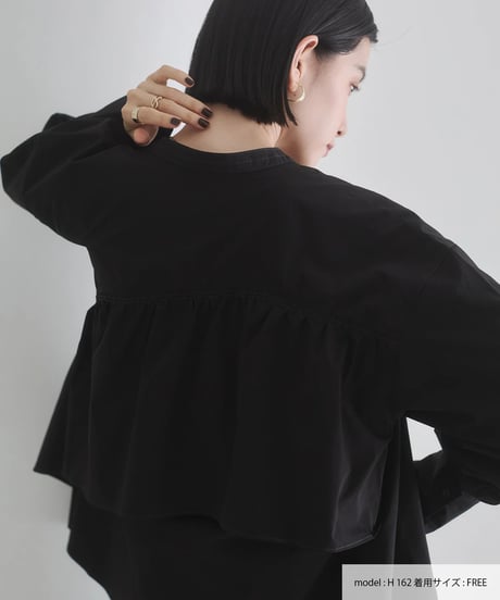 hunch ハンチ ポリエステルブロード 前後2WAYフリルシャツ WLN5185 2026NEWARIIVAL