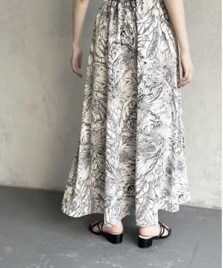 &g'aime アンジェム floral flared skirt フローラルフレアスカート ボトムス 花柄 ロング丈 988-62615