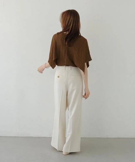 ふくれジャガードケープスリーブプルオーバー BUBBLE JACQUARD CAPE SLEEVE PULLOVER