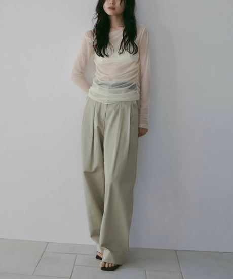 anuke アンヌーク　Sheer Offshoulder Tops　62610603