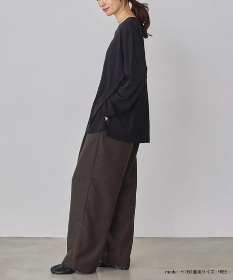 hunch ハンチ クルーネック シアーワッフルトップス WTS7095 2026NEWARIIVAL