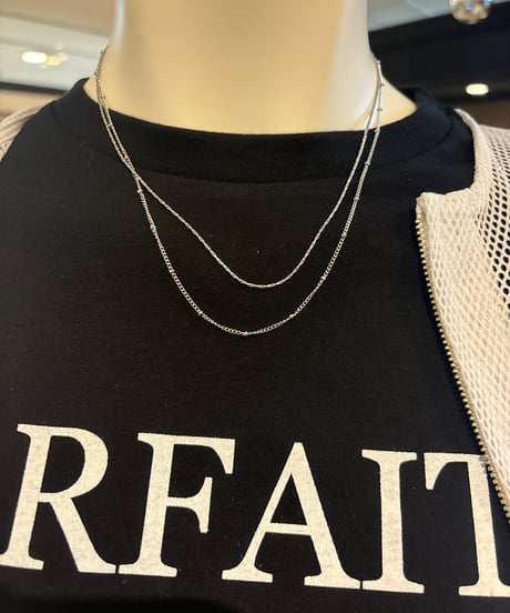 Double necklace ダブルネックレス【金属アレルギー対応サージカルステンレス】【期間限定送料無料】