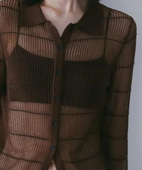 anuke アンヌーク Sheerborder Knit Shirts 62610513 本州送料無料！