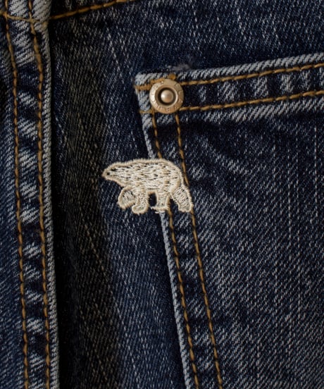 L'ours Polaire et Bleu　ストレートセミワイドデニム　24316010