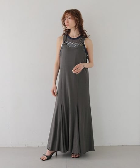 CLEIO クレイオ　リブテレコサロペットワンピース 922-15628(2026NEWARIIVAL)