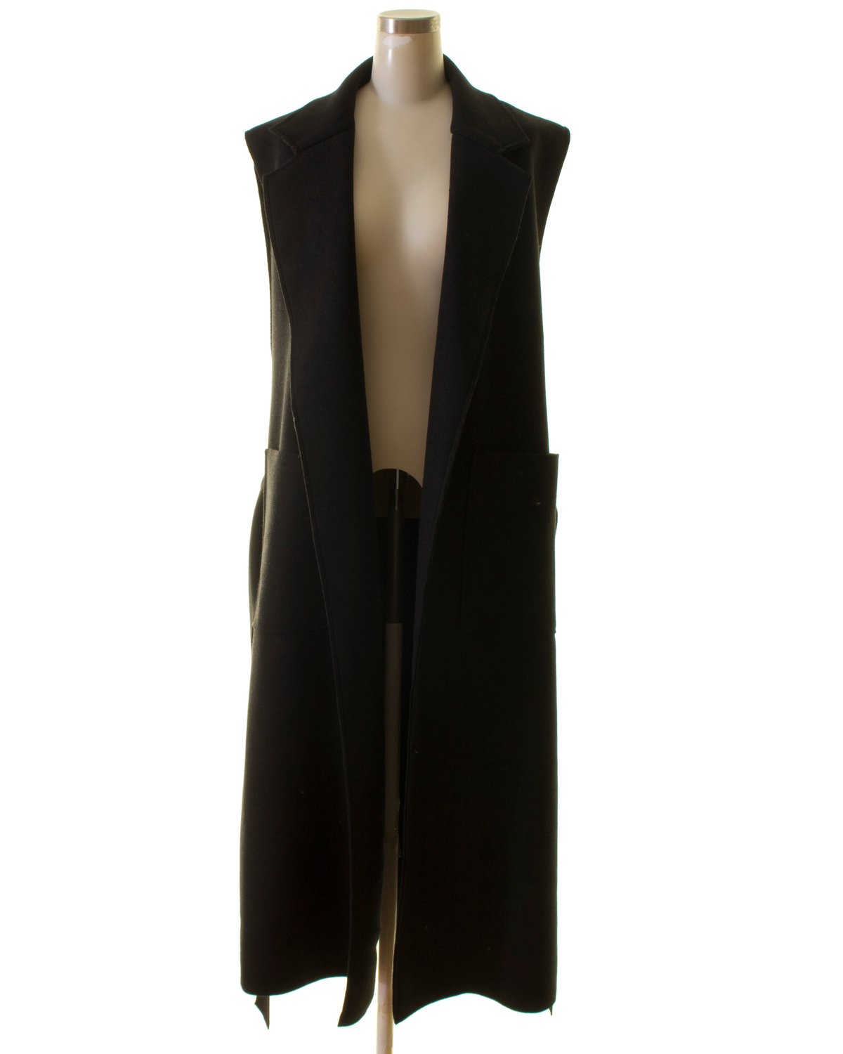 ATELIER BRUGGE アトリエブルージュ ロングジレ ロングベスト ブラック