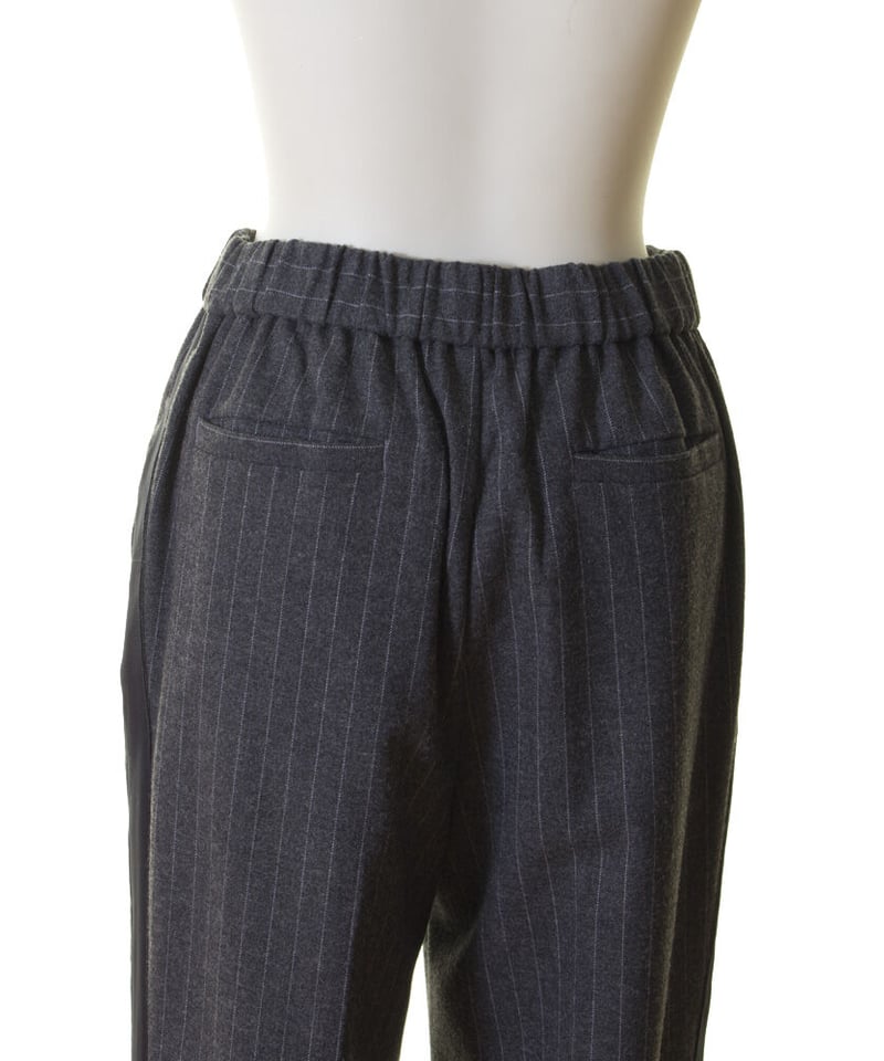 Dignite collier ディニテコリ ウール混サイドラインストライプ