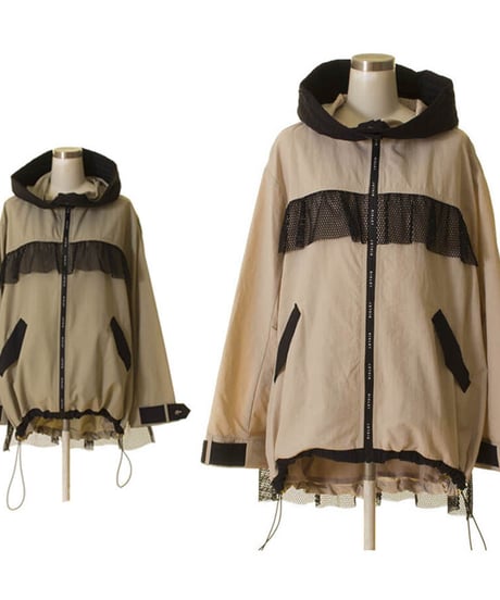 Rudely リズレー 強撥水　バックフリルブルゾン ベージュ　新品 Rudely リズレー 強撥水 バックフリルブルゾン ベージュ 新品