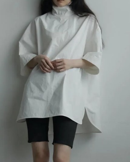 anuke アンヌーク Highneck Over Blouse Highneck Over