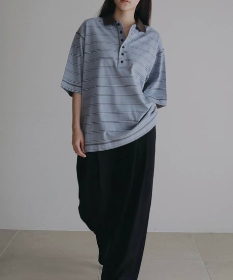 anuke アンヌーク　Border Loose Polotops　62620613