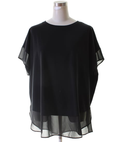 Anna Kerry　アンナケリー 異素材コンビ シフォン 切替カットソー 56262912 2026NEWARIIVAL