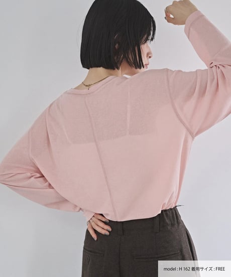 hunch ハンチ クルーネック シアーワッフルトップス WTS7095 2026NEWARIIVAL