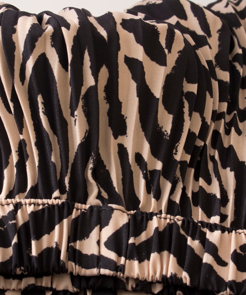 SEVEN DAYS セブンデイズスカートライクプリーツパンツ ゼブラ柄