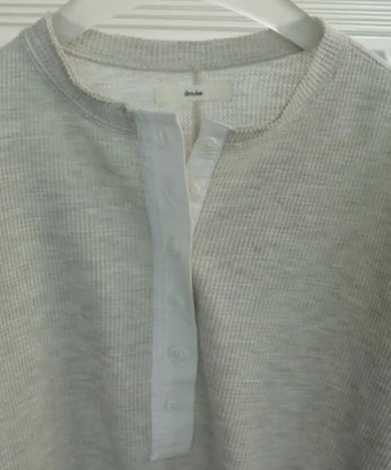 anuke (アンヌーク） Waffle Henley Tops 62520628 | Deargo